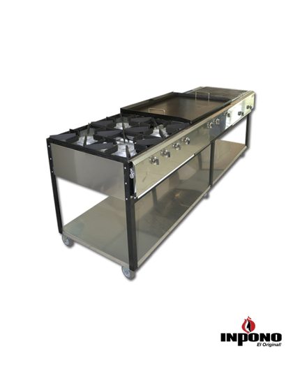 Estufa De 4 Quemadores Plancha Y Parrilla De 30"