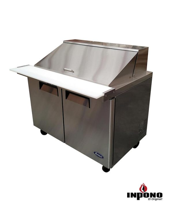 Mesa fría para preparación de comida en acero inoxidable de 390 Litros con compresor Embraco